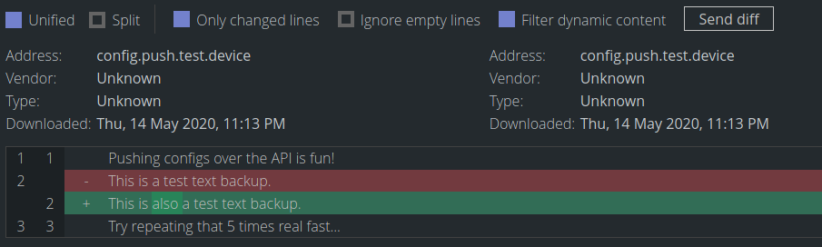 text backup push