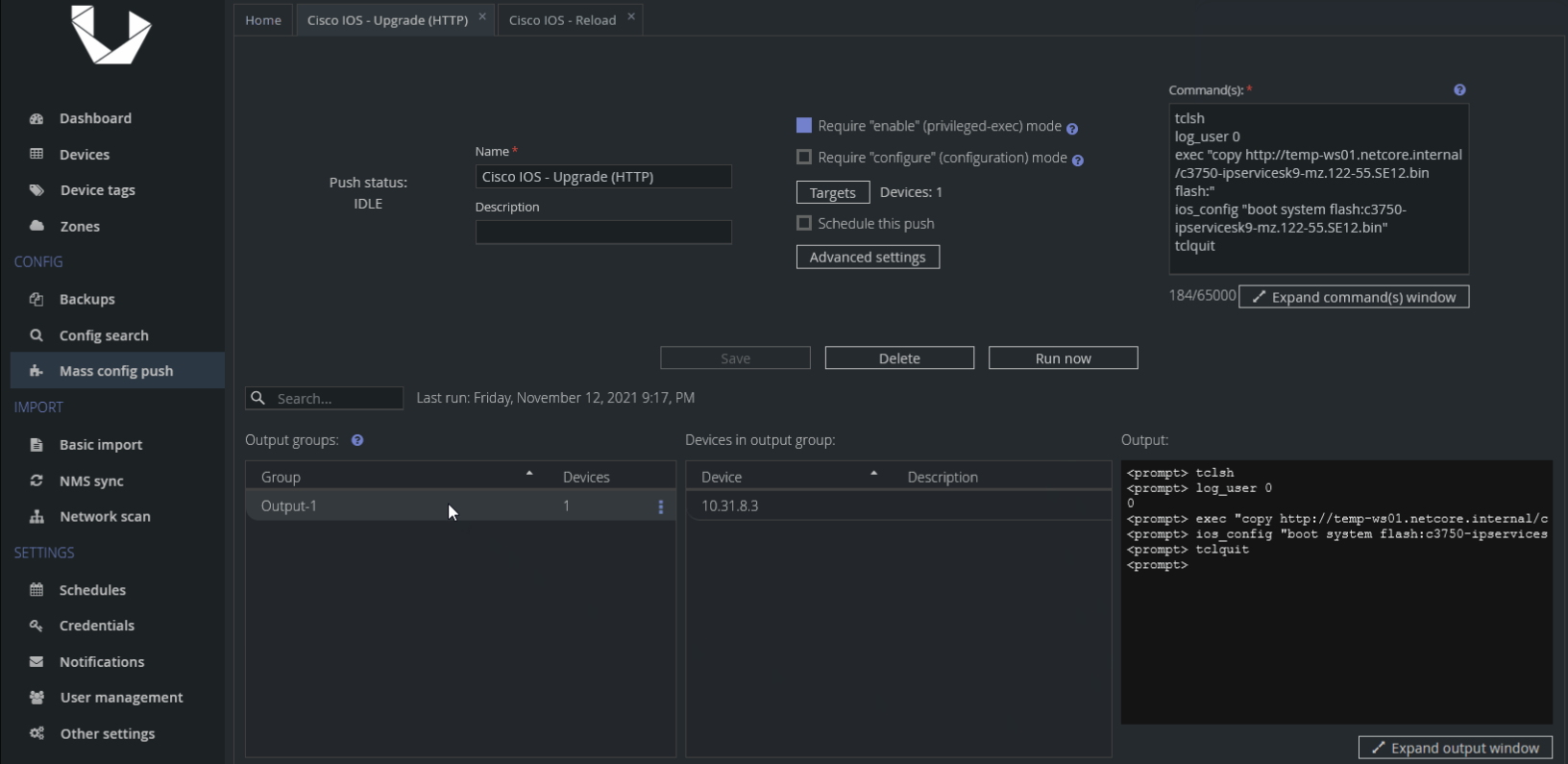 Config Push Automation